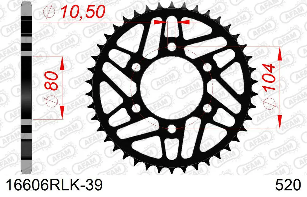 AFAM Racing Kettensatz Stahl 520 XHR2-G 17x39 - Kawasaki Ninja ZX 10 R 2011-15 - 01689410