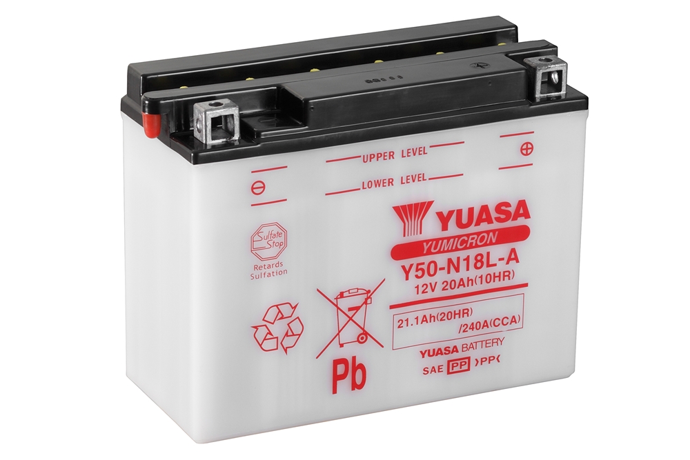 Yuasa Y50-N18L-A Batterie YuMicron® 12V 20 AH (CP) mit Säurepack Yuasa Y50-N18L-A Batterie YuMicron® 12V 20 AH (CP) mit Säurepack
