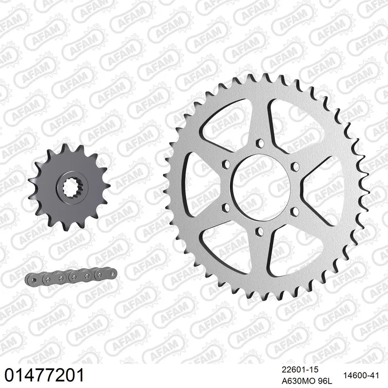 01477201 AFAM Kettensatz Stahl 630 MO 15x41 - Suzuki GSX 750 1980-82 - 01477201