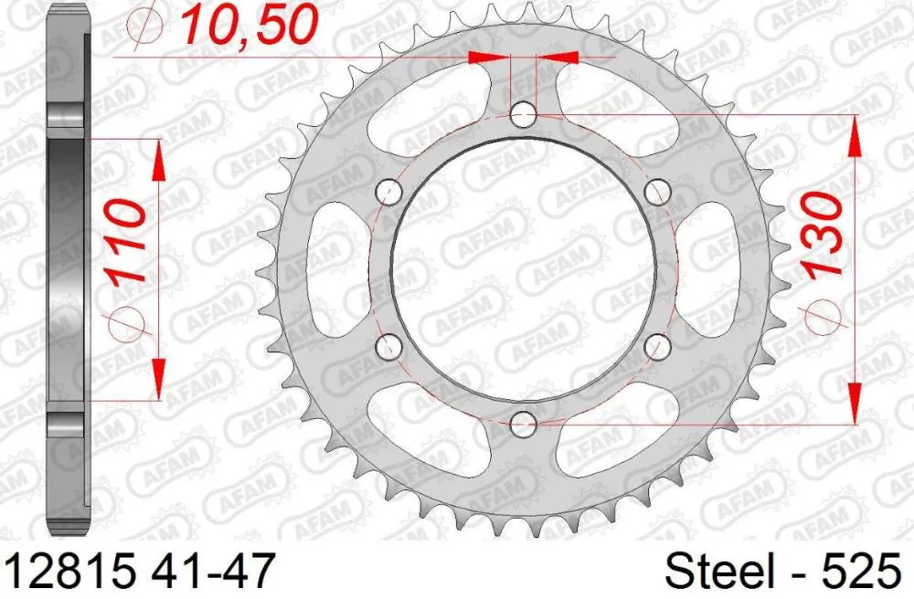 AFAM Kettensatz Stahl 525 XHR3-G 17x44 - Suzuki GSX-S 1000 2015-20