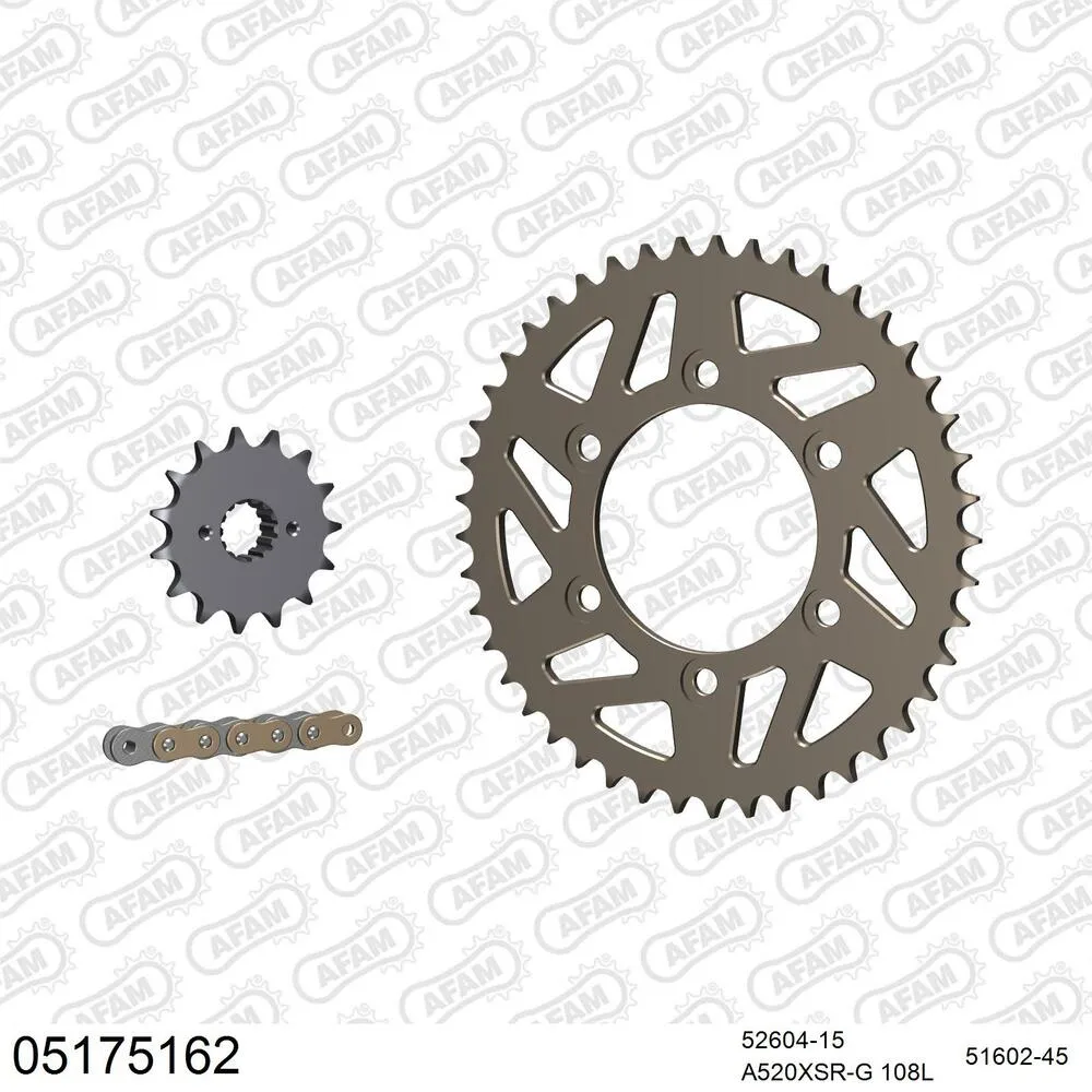 AFAM Racing Kettensatz Aluminium 520 XSR-G 15x45 - Ducati 696 + Monster 2008-14 - 05175162