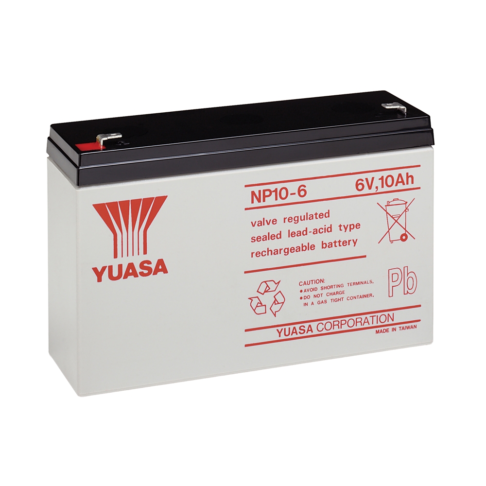 Yuasa NP10-6 AGM VRLA Industriebatterie 6V - 10 Ah Yuasa NP10-6 AGM VRLA Industriebatterie 6V - 10 Ah