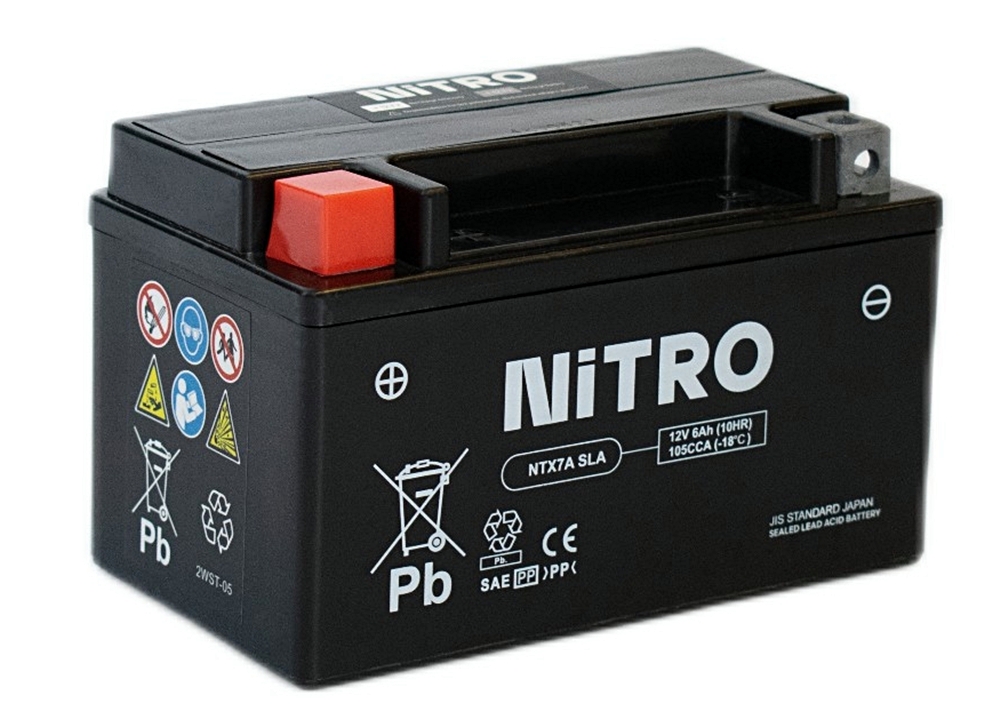Nitro NTX7A SLA AGM Gel Batterie 12V 6 Ah ab Werk gefüllt Nitro NTX7A SLA AGM Gel Batterie 12V 6 Ah ab Werk gefüllt