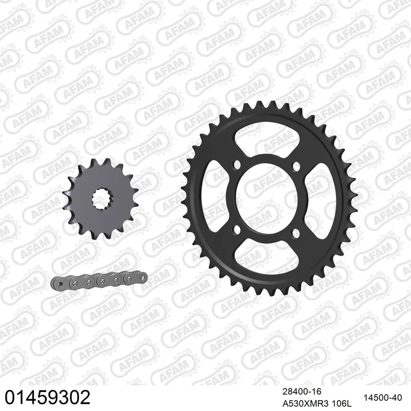 AFAM Kettensatz Stahl 530 XMR3 16x40 - Suzuki RG 500 Gamma 1986-89 - 01459302