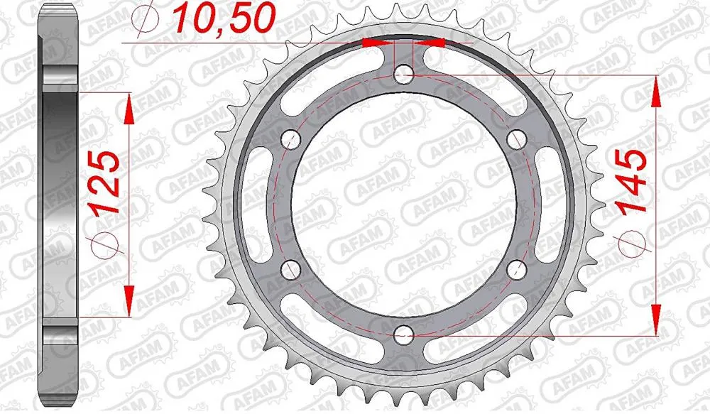 AFAM Kettensatz Stahl 530 XRR2 17x39 - Yamaha FZX 750 Fazer 1986-91