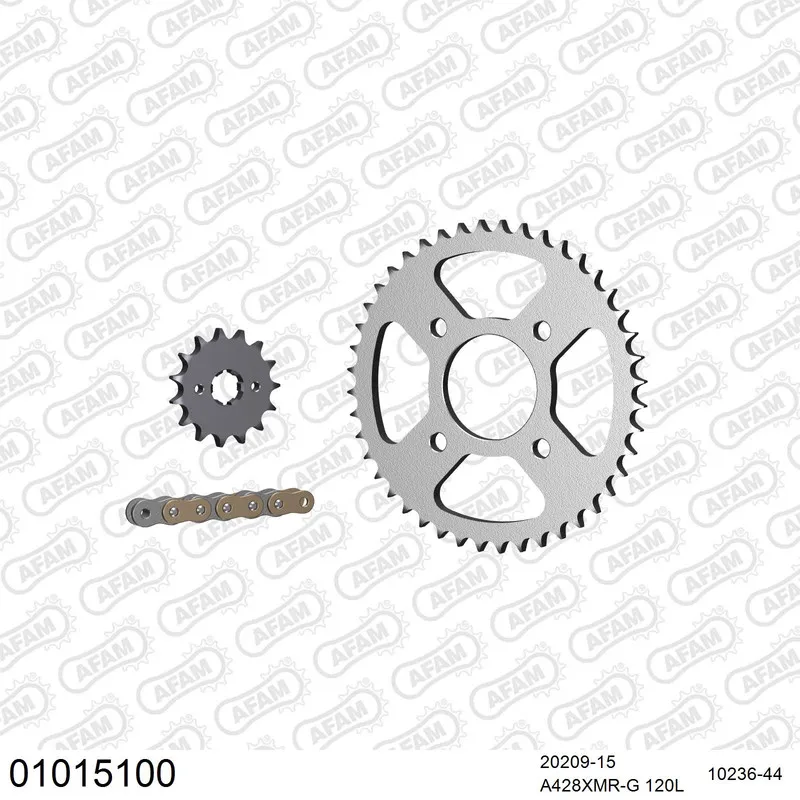 AFAM Kettensatz Stahl 428 XMR2-G 15x44 - Honda GTR 150 2019-20 - 01015100