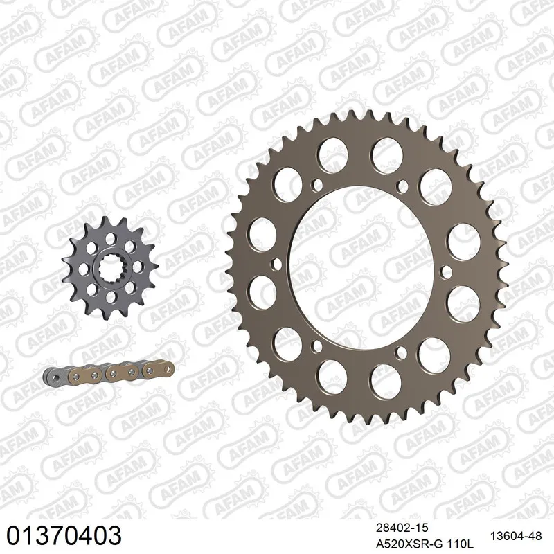 AFAM Kettensatz Aluminium 520 XSR-G 15x48 - Yamaha FZS 600 Fazer 1998-03 - 01370403