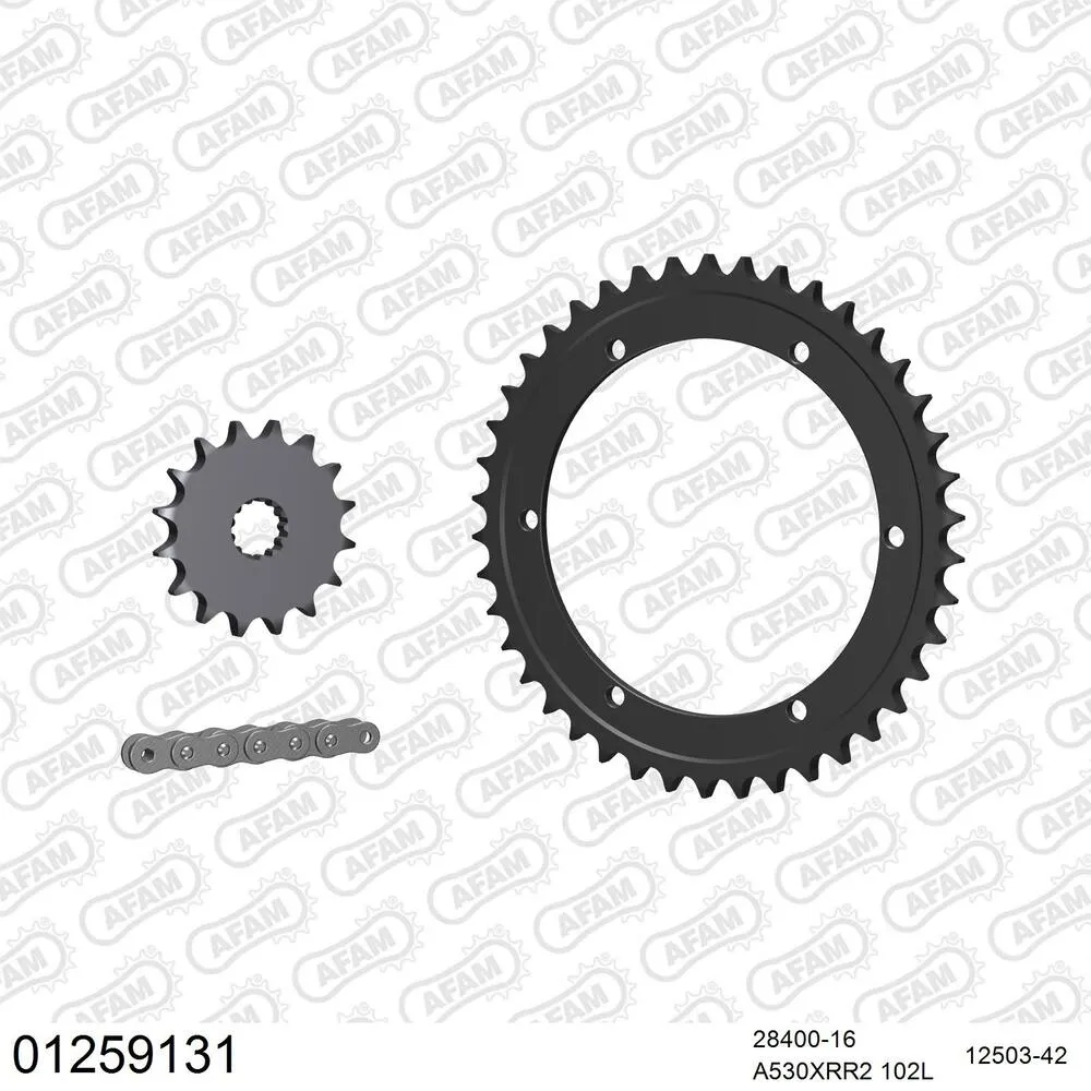 AFAM Kettensatz Stahl 530 XRR2 16x42 - Yamaha SR 500 1978-90 - 01259131