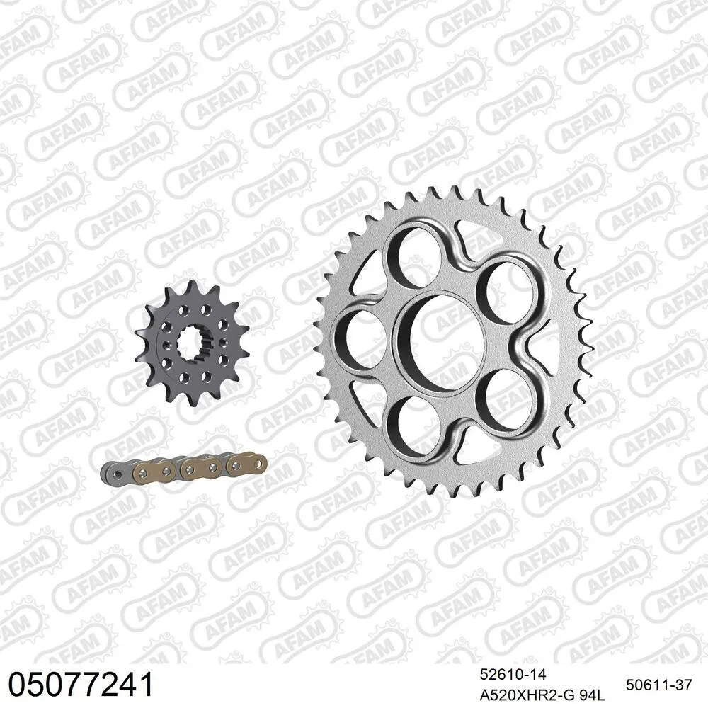 05077241 AFAM Kettensatz Stahl 520 XHR2-G 14x37 - Ducati 748 SP 1995-99 - 05077241