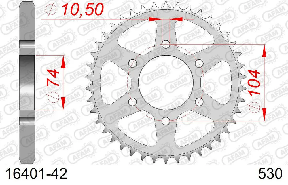 AFAM Kettensatz Stahl 530 XMR3 14x42 - Kawasaki H1 500 1969-76 - 01659300