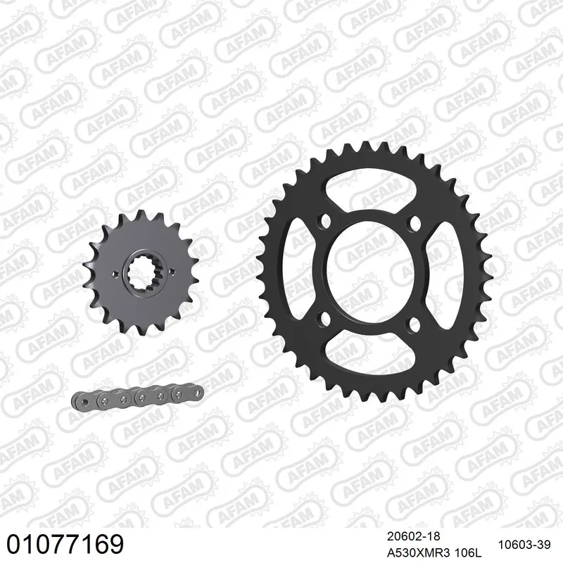 AFAM Kettensatz Stahl 530 XMR3 18x39 - Honda CB 750 C Custom 1981 - 01077169