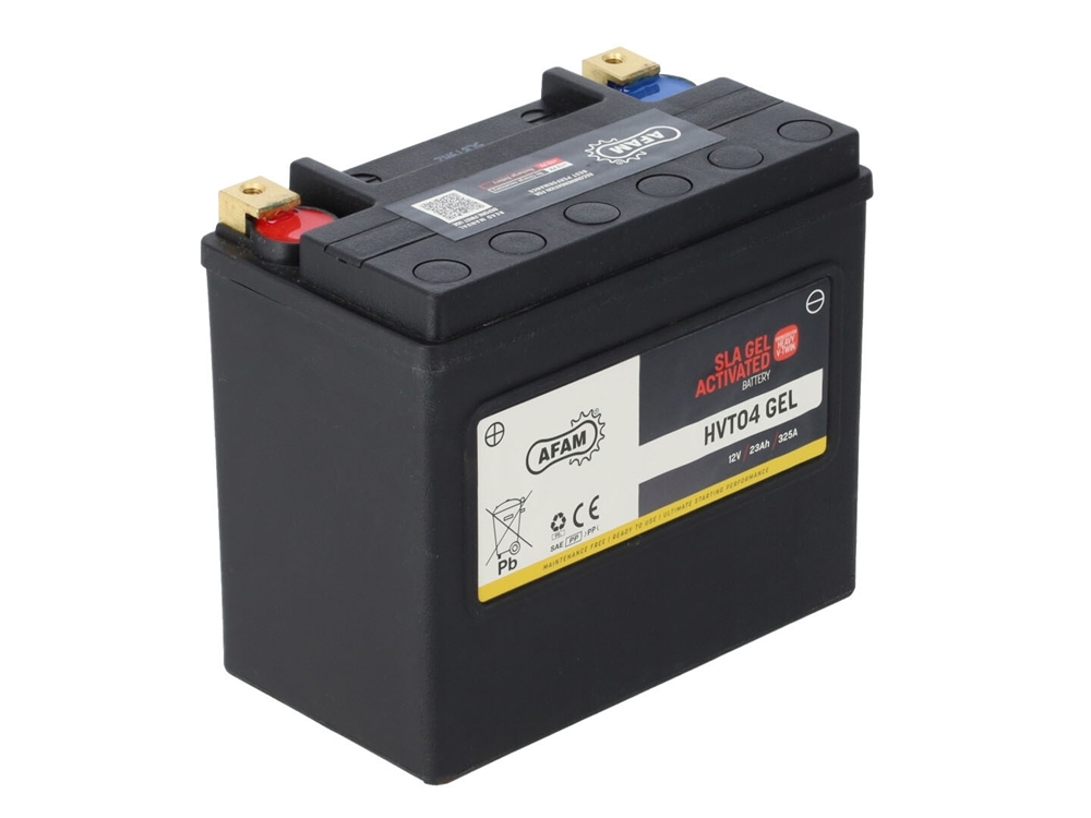 AFAM HVT 04 GEL SLA Batterie 12V 23AH 325A - Einbaufertig (YTX20HL-BS YB16L-B 65989 66000211 HVT04)