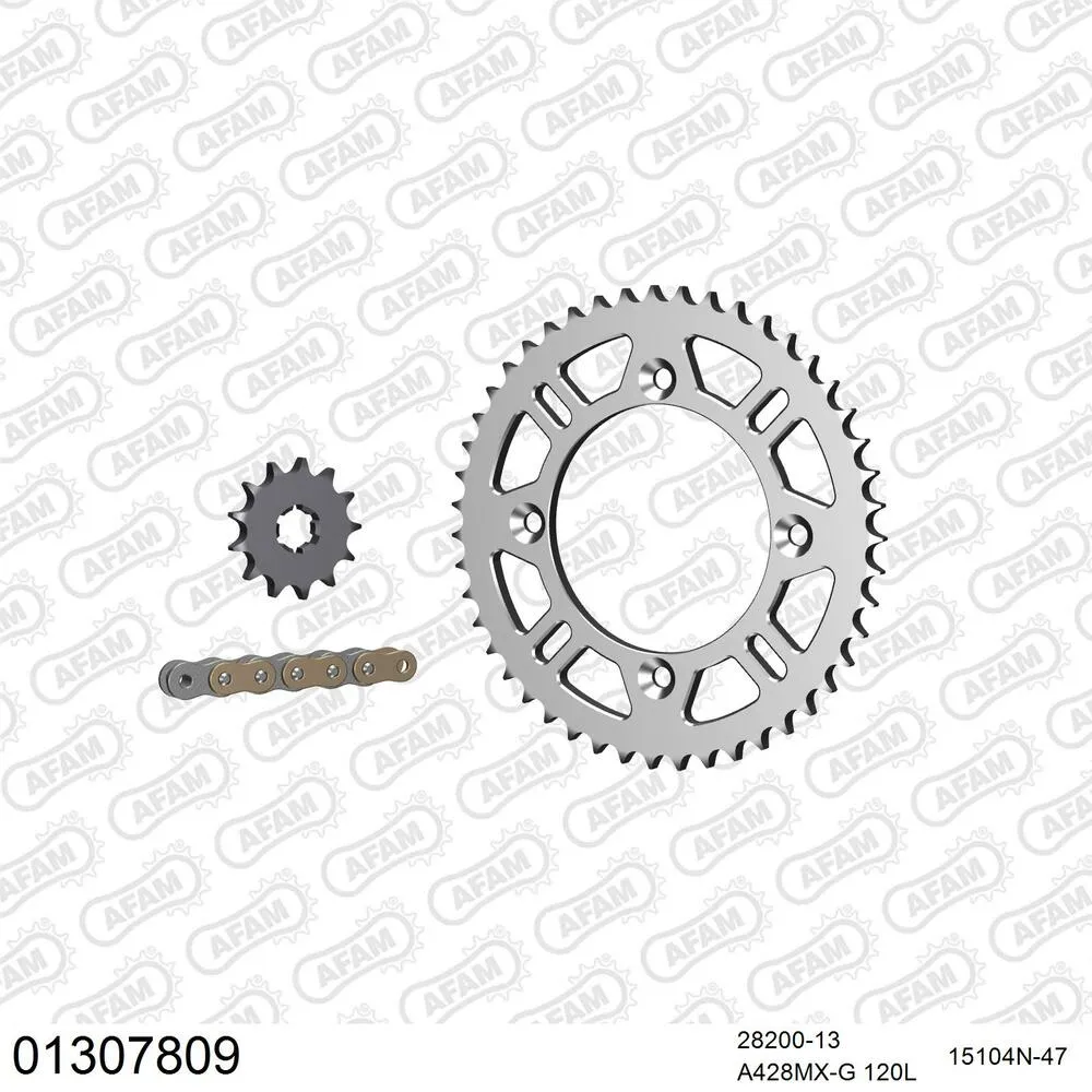 AFAM Kettensatz Aluminium 428 MX-G 13x47 - Yamaha YZ 80 1993-01 - 01307809