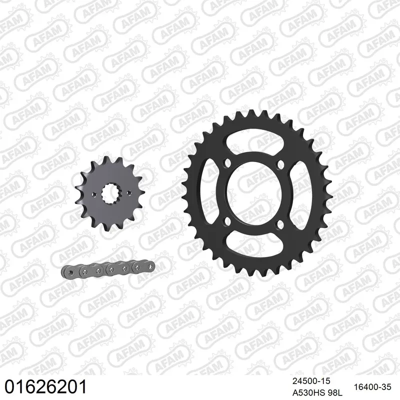 AFAM Kettensatz Stahl 530 HS 15x35 - Kawasaki Z 250 1981-83 - 01626201