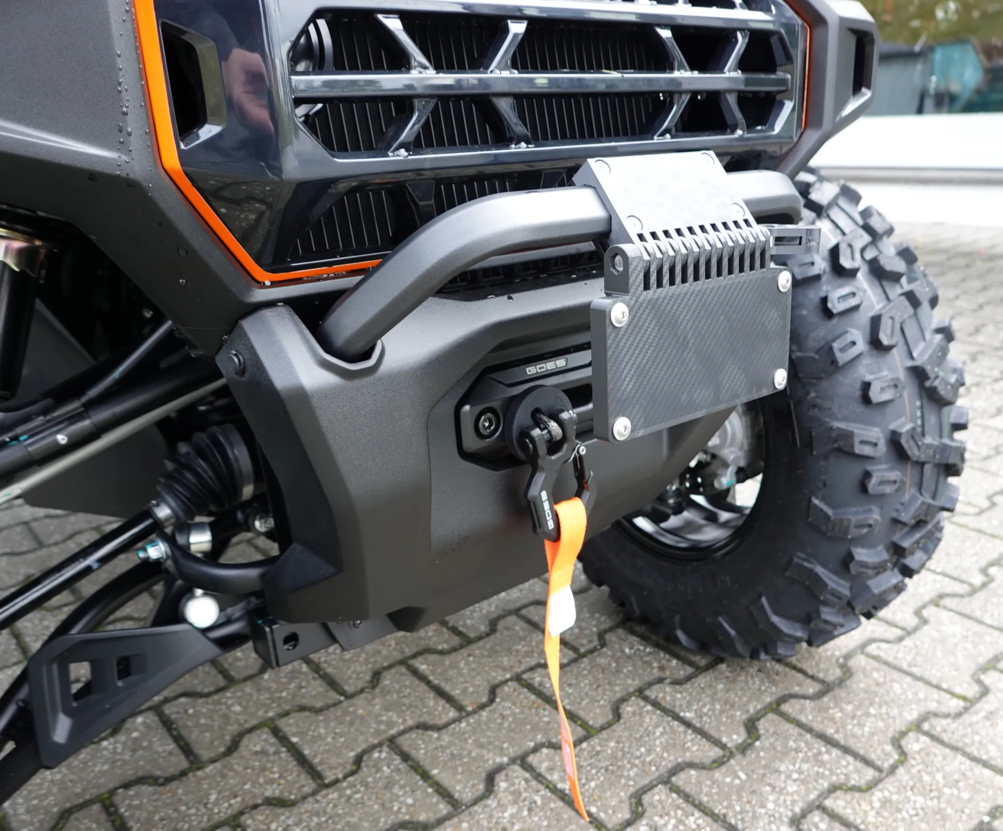 TMP Kennzeichenhalter vorne / Nummernschildhalterung klappbar - GOES Terrox 1000 Touring 2025- TMP Kennzeichenhalter vorne / Nummernschildhalterung klappbar - GOES Terrox 1000 Touring 2025-