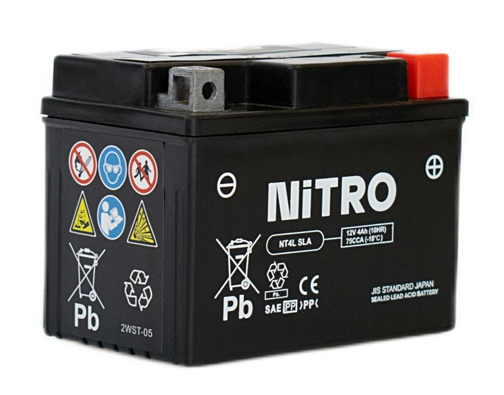 Nitro NT4L SLA AGM Gel Batterie 12V 4 Ah ab Werk gefüllt