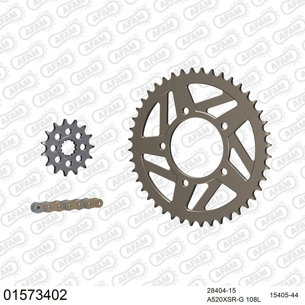 01573402 AFAM Racing Kettensatz Aluminium 520 XSR-G 15x44 - Suzuki SV 650 S 1999-07 - 01573402