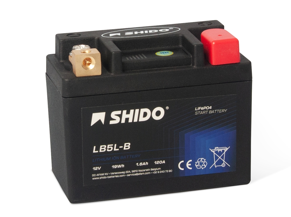 Shido LB5L-B Lithium Ion Batterie 12V 19 Wh