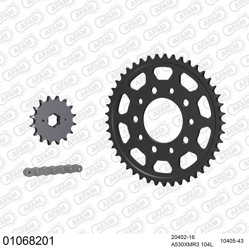 AFAM Kettensatz Stahl 530 XMR3 16x43 - Honda CBX 550 F 1983 - 01068201