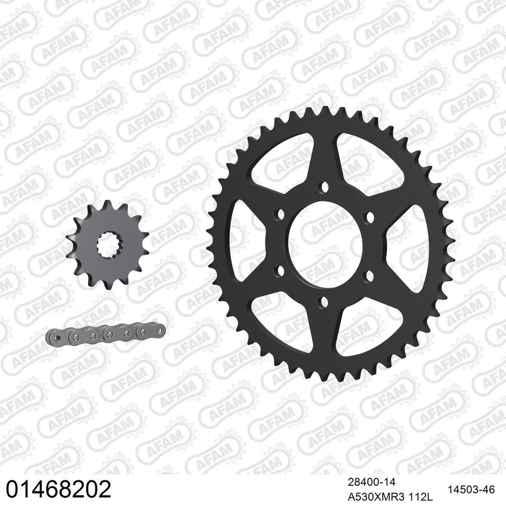 AFAM Kettensatz Stahl 530 XMR3 14x46 - Suzuki GSX 550 EF 1983-87 - 01468202