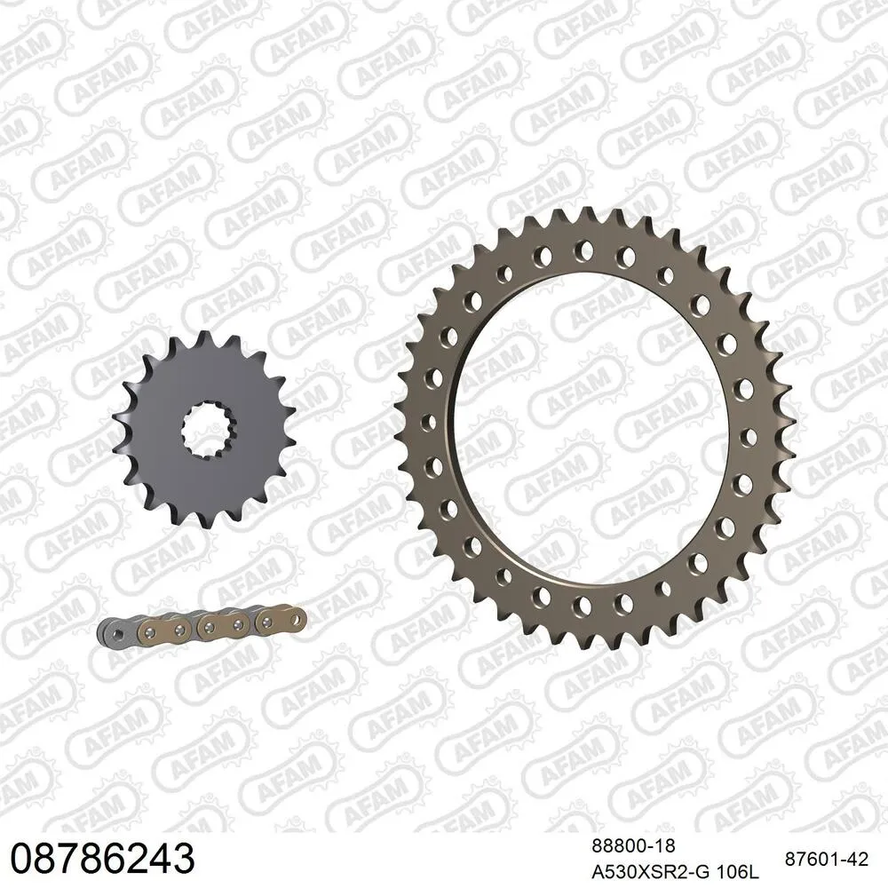 AFAM Kettensatz Aluminium 530 XSR2-G 18x42 - Triumph Daytona 955 i 2004-06 - 08786243