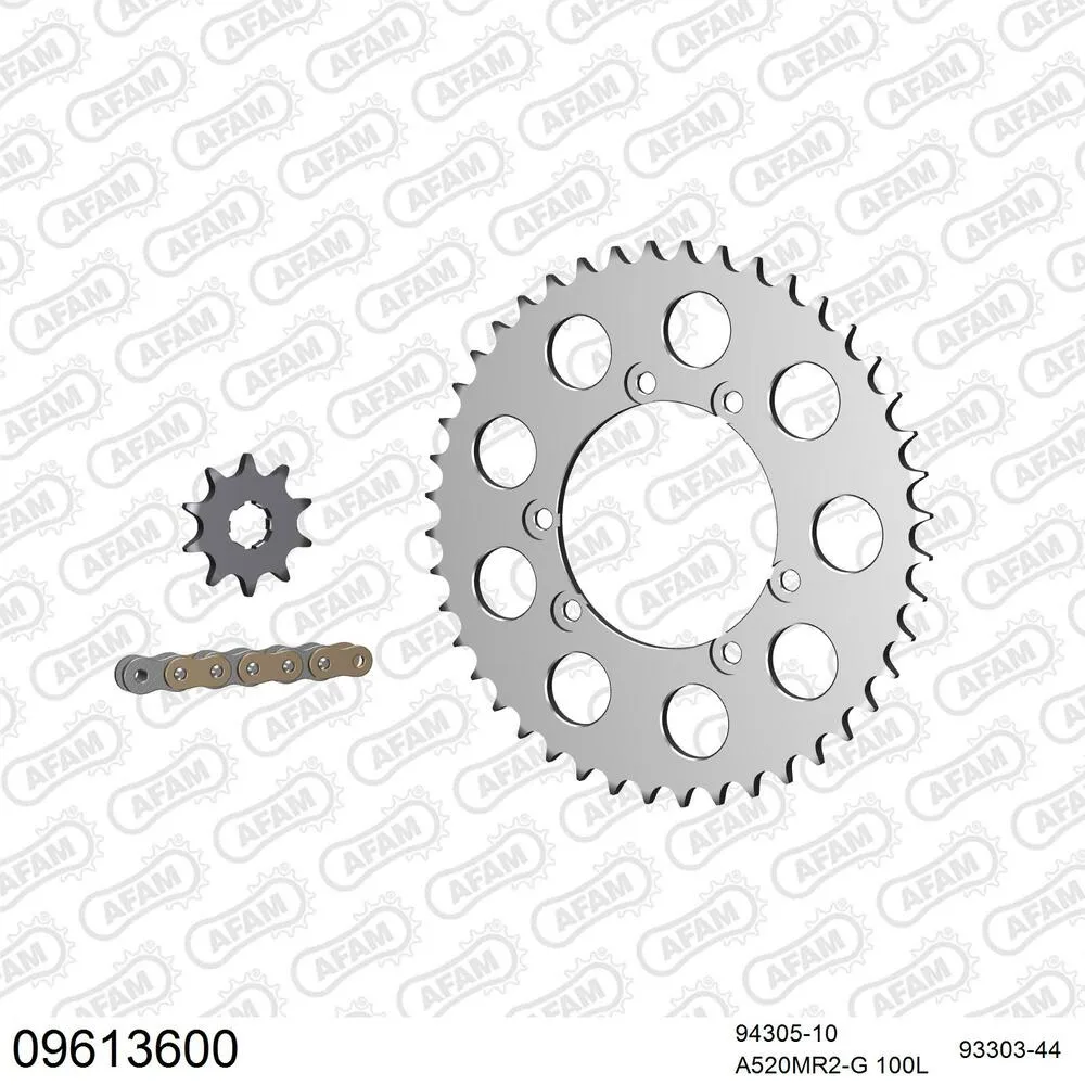 AFAM Kettensatz Aluminium 520 MR2-G 10x44 - Gasgas 125 Pampera 1992-01 - 09613600