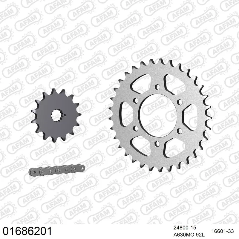 01686201 AFAM Kettensatz Stahl 630 MO 15x33 - Kawasaki Z 900 1972 - 01686201