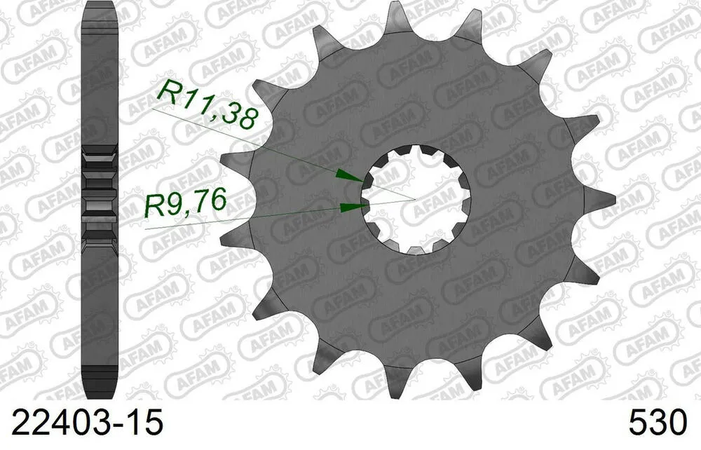 AFAM Kettensatz Stahl 530 XMR3 15x43 - Suzuki GSX 400 F 1981-85 - 01443202