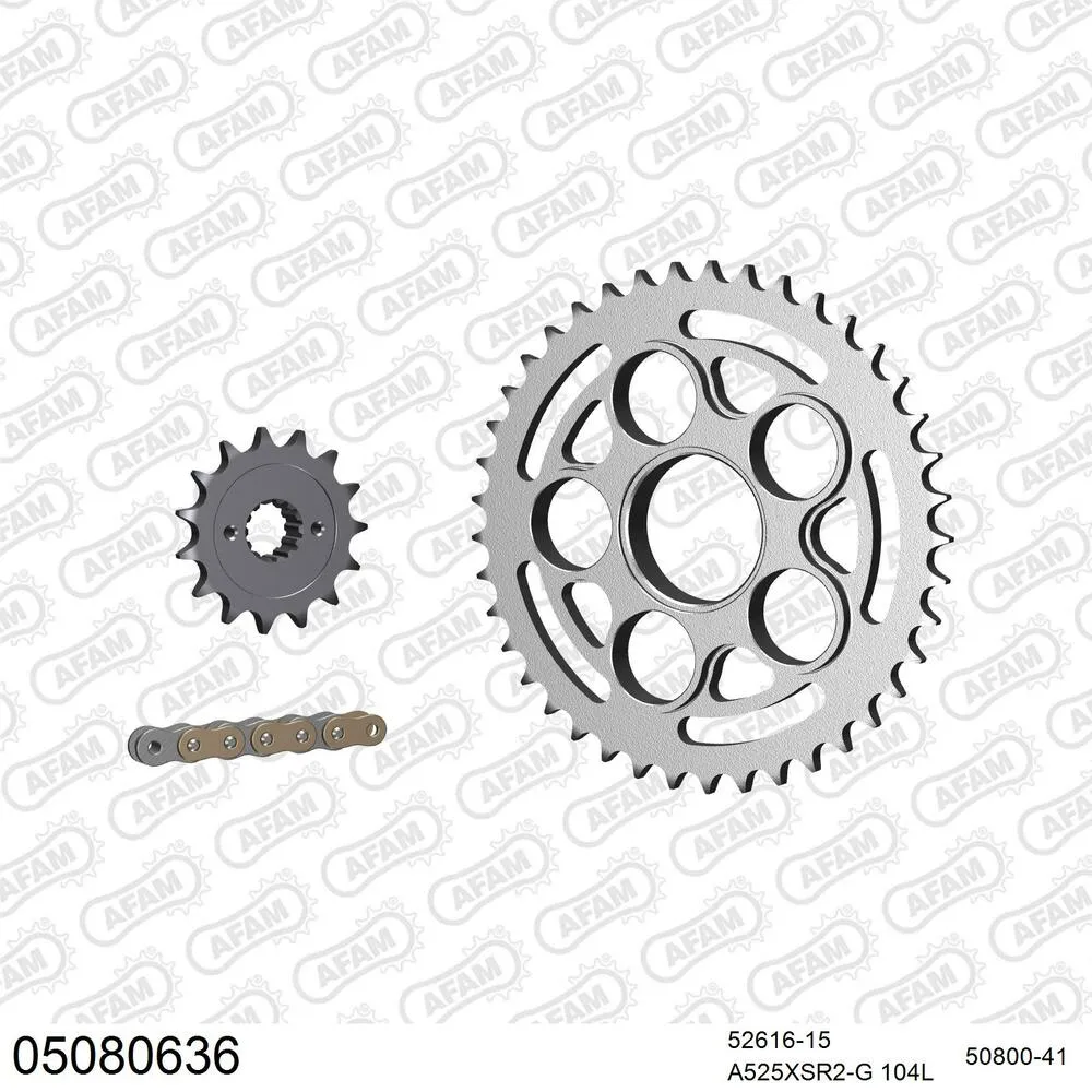 AFAM Kettensatz Stahl 525 XSR2-G 15x41 - Ducati 796 Hypermotard 2010-12 - 05080636