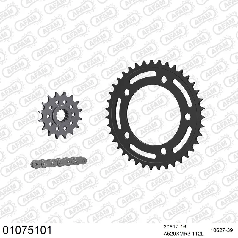 01075101 AFAM Kettensatz Stahl 520 XMR3 16x39 - Honda CTX 700 2014-16 - 01075101