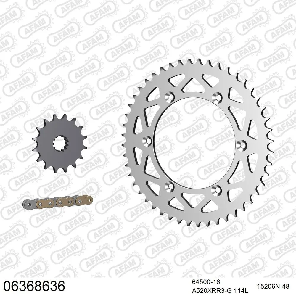 06368636 AFAM Kettensatz Aluminium 520 XRR3-G 16x48 - Husqvarna SM 570 R 2002-04 - 06368636