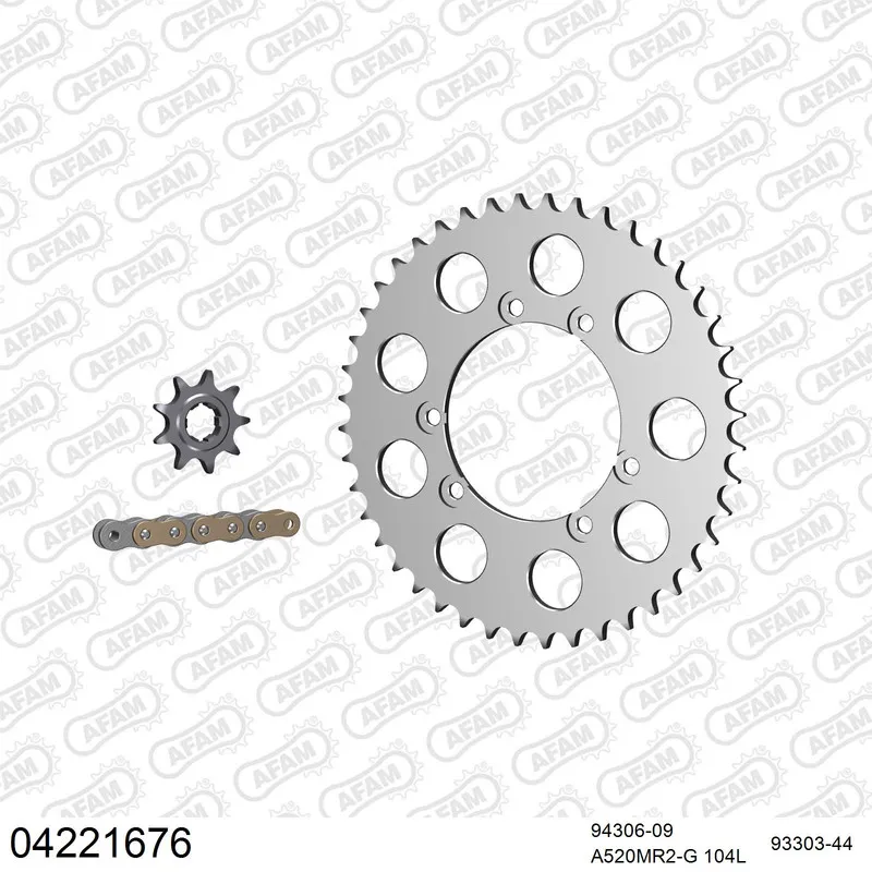 AFAM Kettensatz Aluminium 520 MR2-G 9x44 - Sherco Trial 2.5 2003-05 - 04221676
