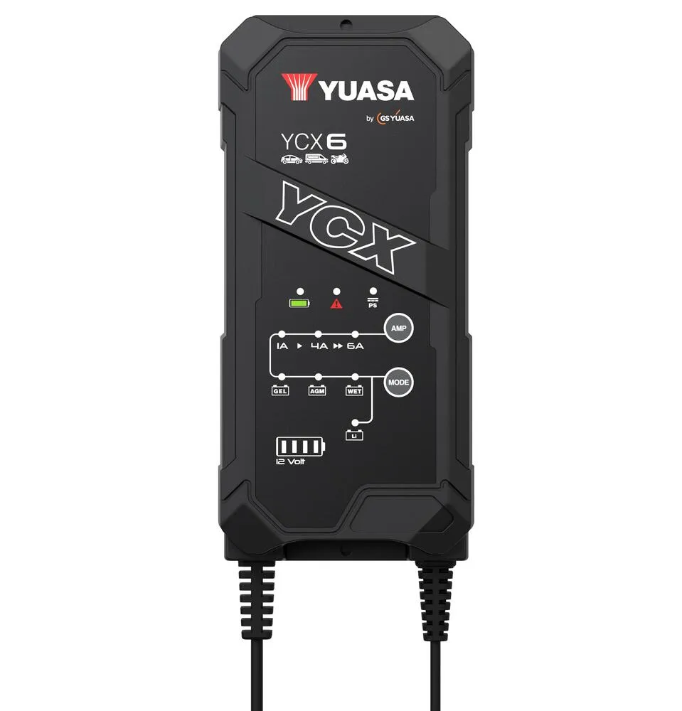 Yuasa YCX6 Batterieladegerät 12V 6A für Blei-Säure + Lithium Batterie