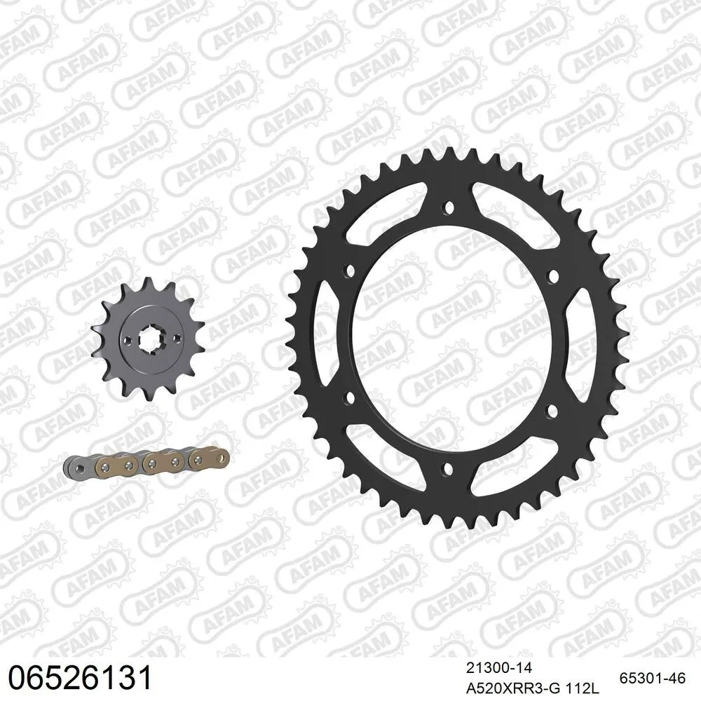06526131 AFAM Kettensatz Stahl 520 XRR3-G 14x46 - Hyosung GT 250 Comet 2004-15 - 06526131