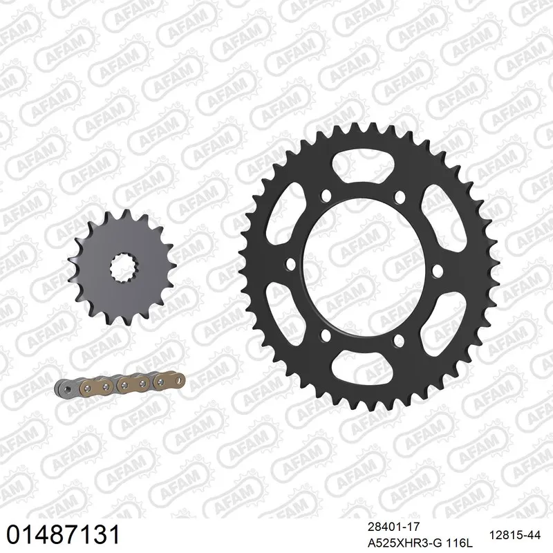 01487131 AFAM Kettensatz Stahl 525 XHR3-G 17x44 - Suzuki GSX-S 950 2022-24 - 01487131