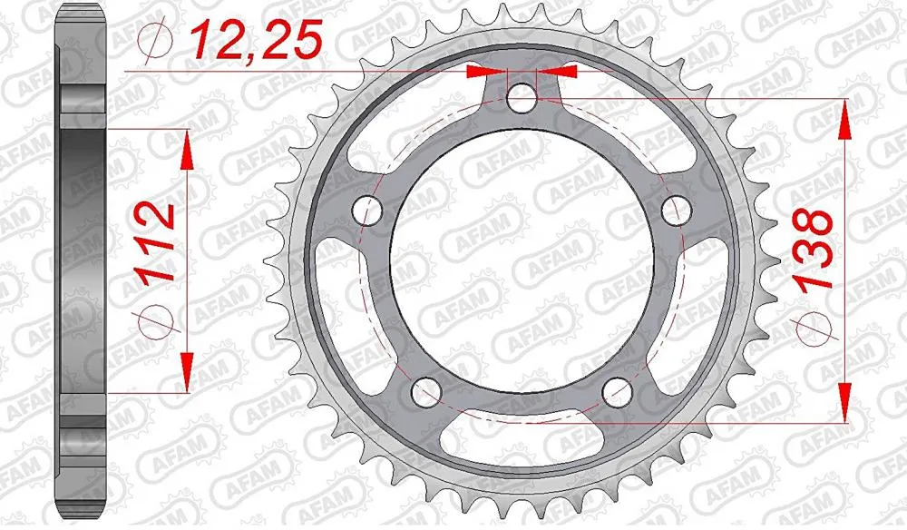 afam_kettenrad_hinten_10508 AFAM Kettensatz Stahl 530 XRR2 15x43 - Honda CBR 600 F 1991-96