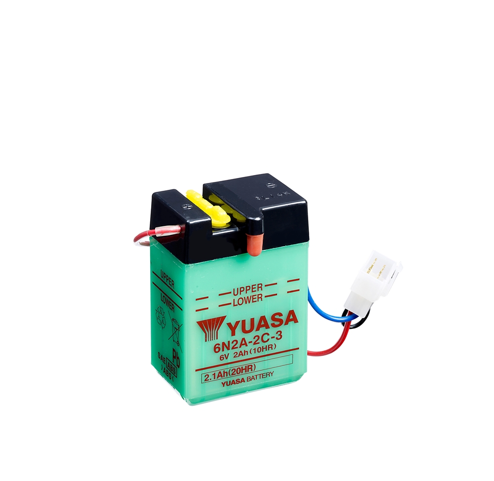 Yuasa 6N2A-2C-3 Batterie 6V 2 AH (DC) ohne Säure