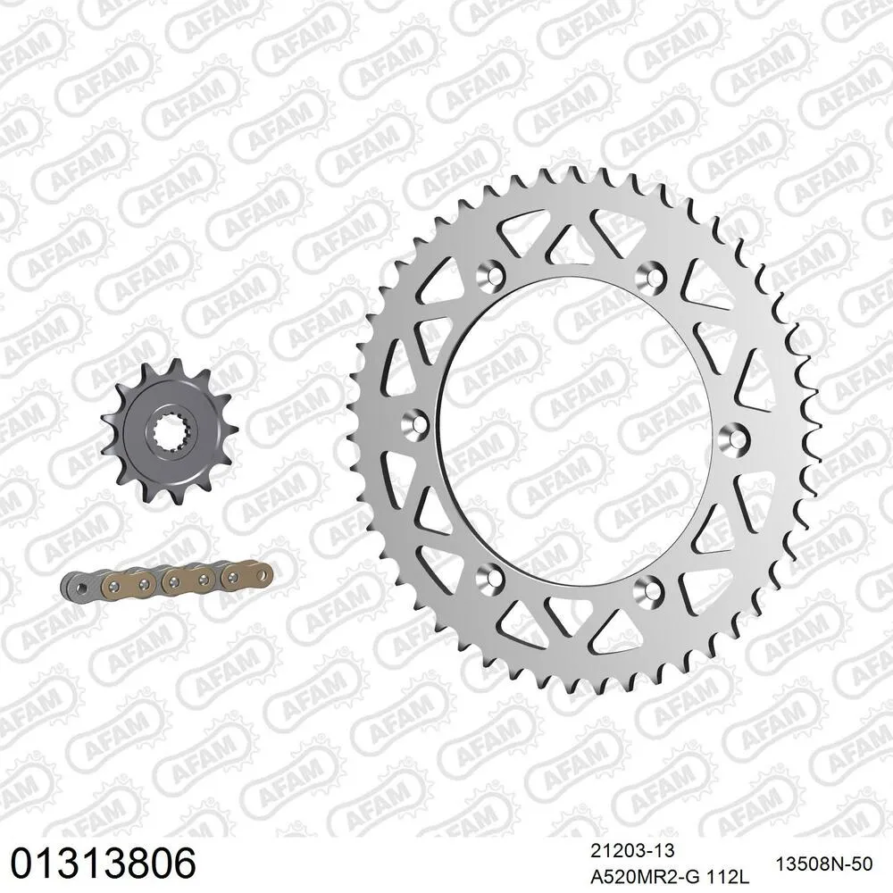 AFAM Kettensatz Aluminium 520 MR2-G 13x50 - Yamaha YZ 125 1987 - 01313806