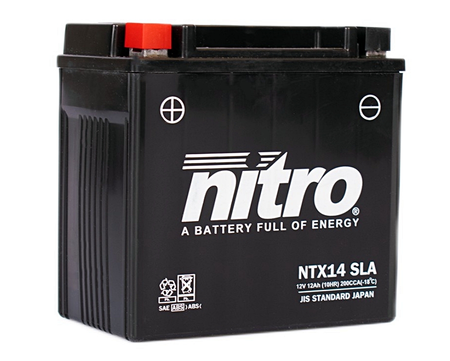 Nitro NTX14 SLA AGM Gel Batterie 12V 12 Ah ab Werk gefüllt
