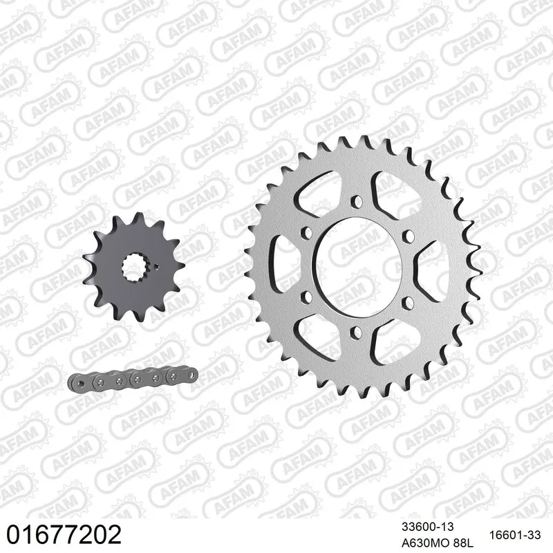 AFAM Kettensatz Stahl 630 MO 13x33 - Kawasaki GPZ 750 1982-84 - 01677202