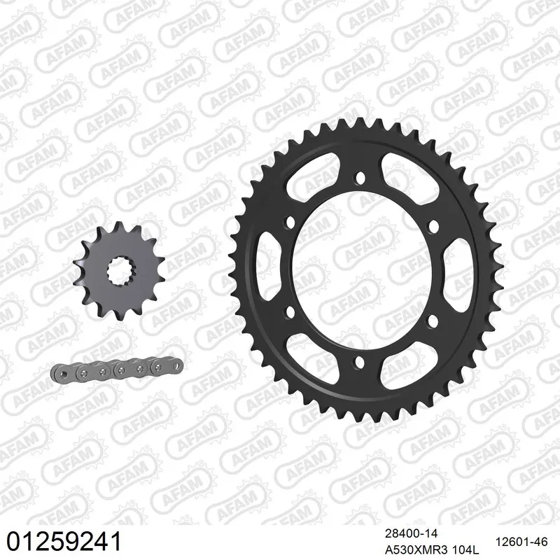 AFAM Kettensatz Stahl 530 XMR3 14x46 - Yamaha FZR 500 1989-93 - 01259241