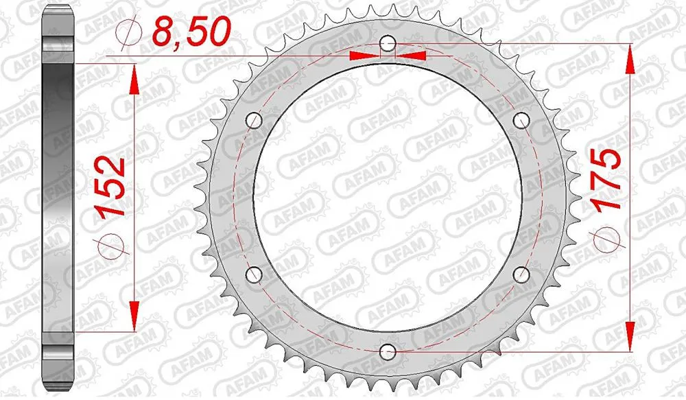 AFAM Kettensatz Stahl 428 XMR-G 14x53 - Yamaha WR 125 R 2009-16