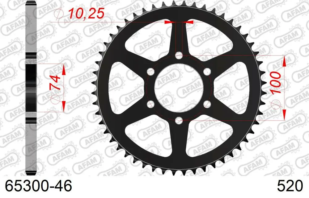 65300-46 AFAM Kettensatz Stahl 520 XRR3-G 14x46 - Hyosung GV 250 Aquila 2004-15 - 06526161
