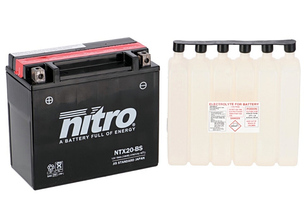 Nitro NTX20-BS AGM Batterie 12V 18 Ah mit Säurepack