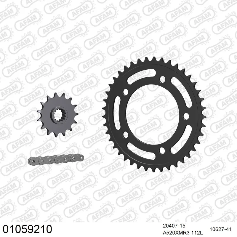 01059210 AFAM Kettensatz Stahl 520 XMR3 15x41 - Honda CBR 500 R 2013-21 - 01059210