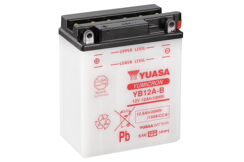 Yuasa YB12A-B Batterie YuMicron® 12V 12 AH (CP) mit Säurepack Yuasa YB12A-B Batterie YuMicron® 12V 12 AH (CP) mit Säurepack
