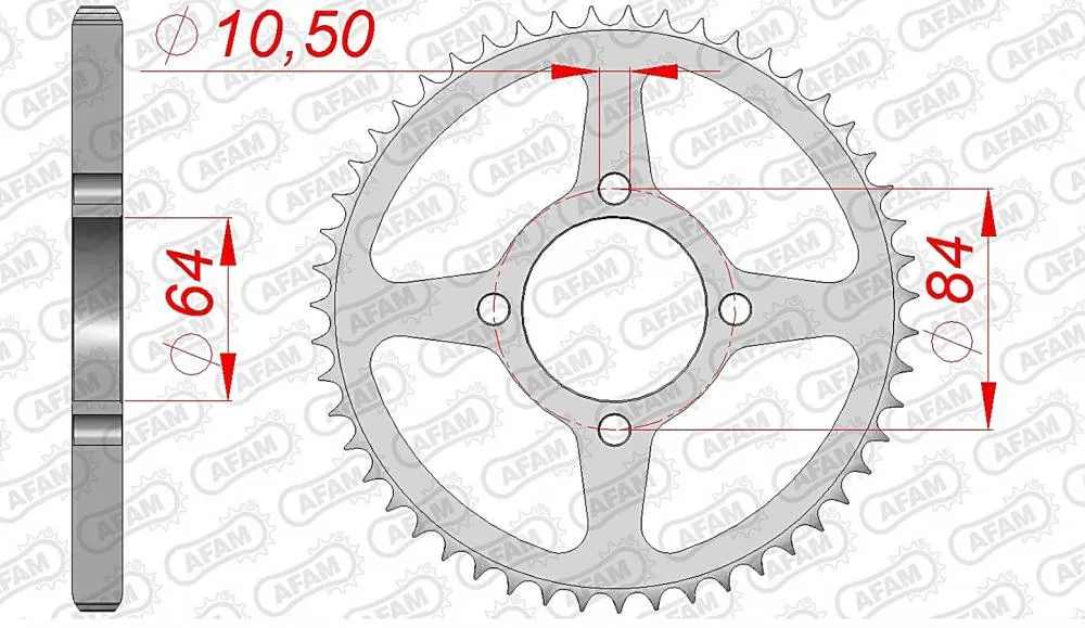 afam_kettenrad_hinten_14215 AFAM Kettensatz Stahl 428 R1-G 15x51 - Suzuki RV 125 Van-Van 2002-06