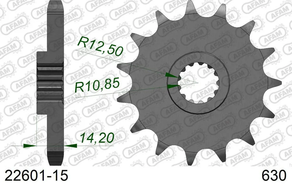 AFAM Kettensatz Stahl 630 MO 15x41 - Suzuki GSX 750 1980-82 - 01477201
