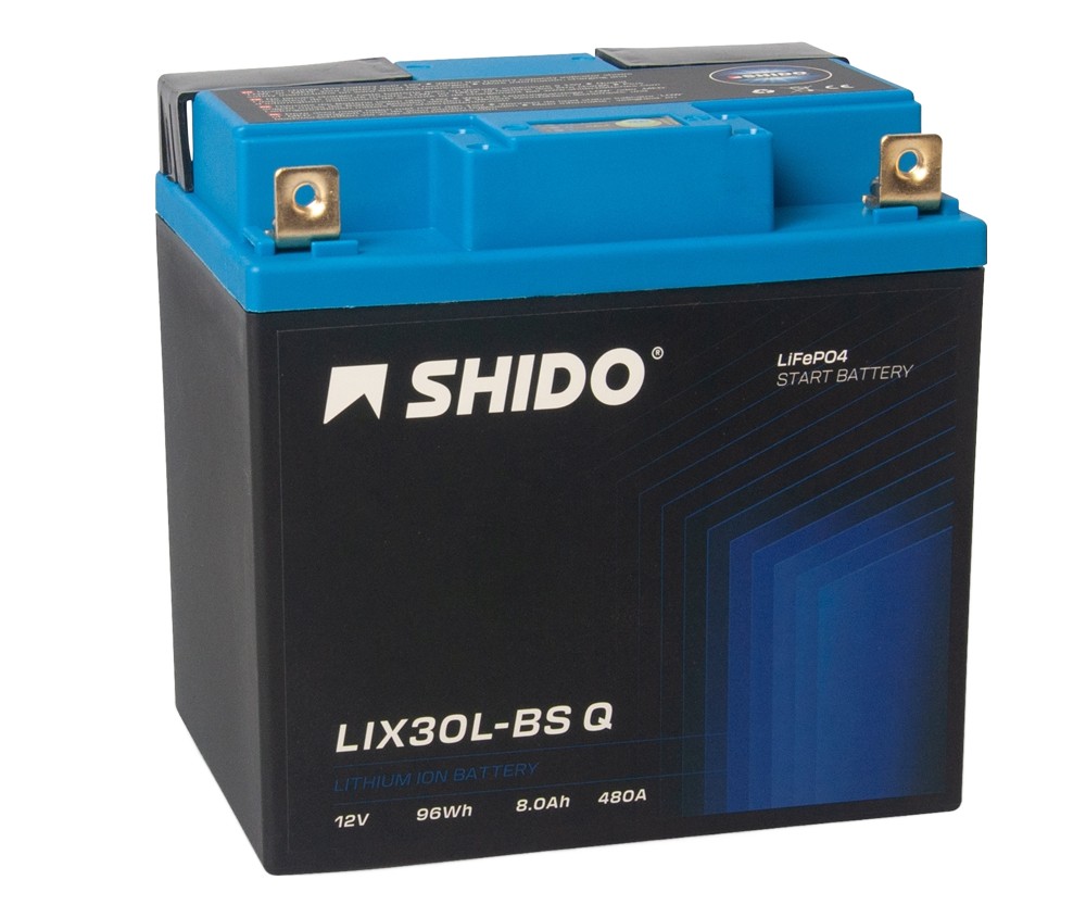 Shido LIX30L-BS Q Lithium Ion 4 Anschlüsse Batterie 12V 96 Wh