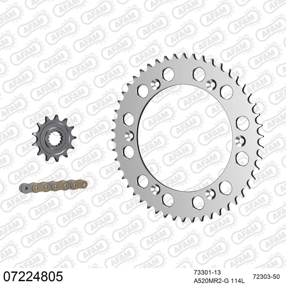 AFAM Kettensatz Aluminium 520 MR2-G 13x50 - KTM MX 250 1988 - 07224805
